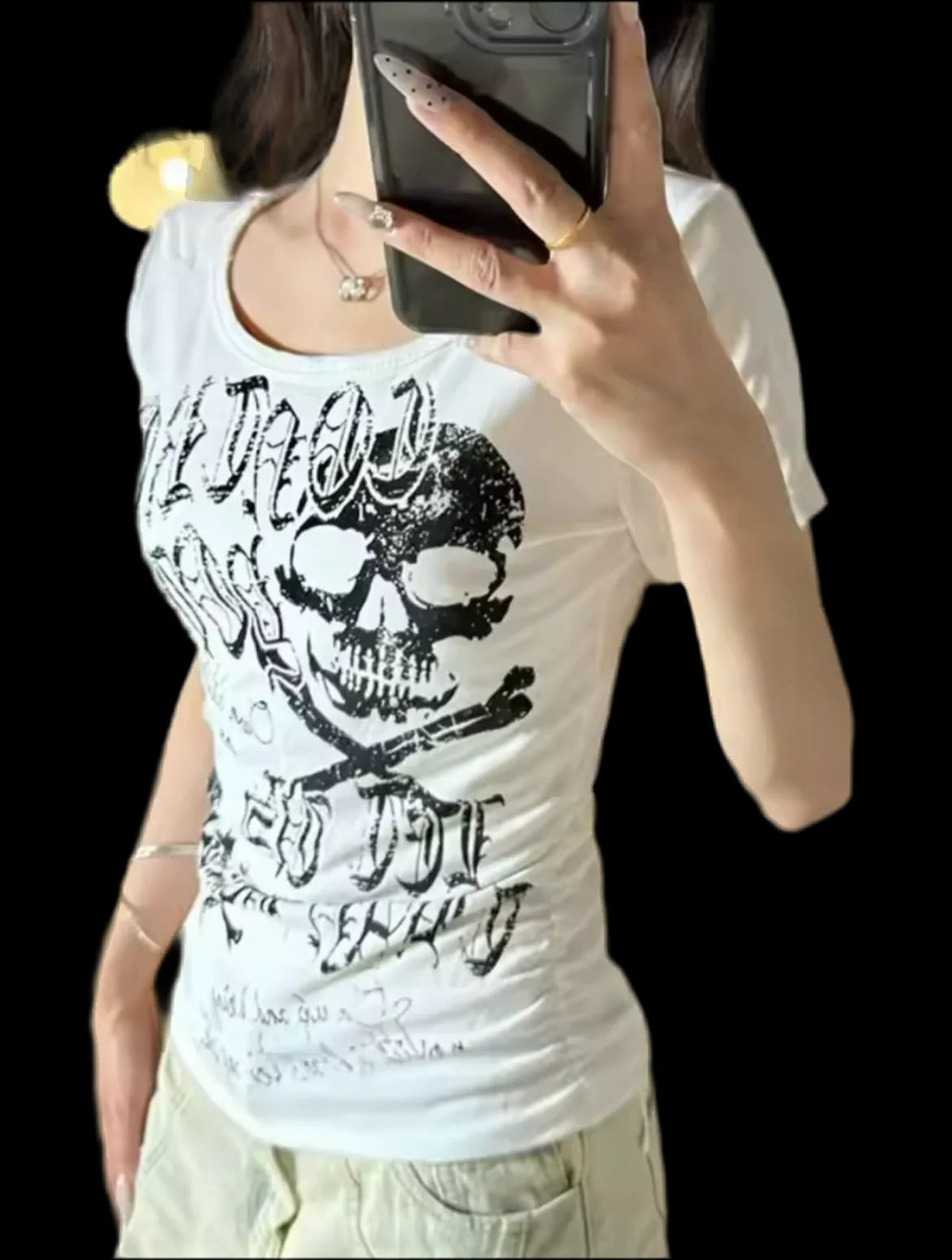 ✮ WHITE SKULL TOP ✮